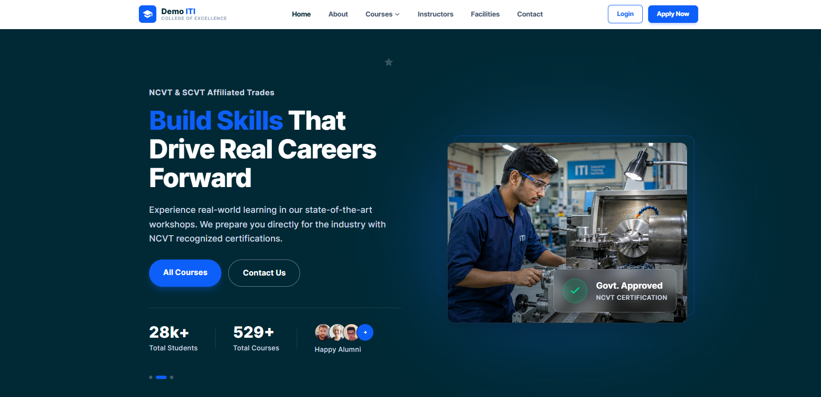 Corporate Institute website preview